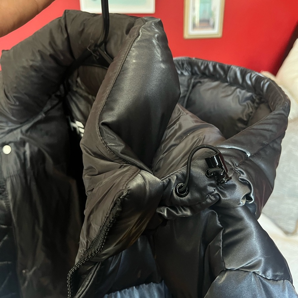 Basically new* Aritzia liquid shine Gray Puffer Jacket - Picture 8 of 8